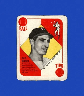 1951 Topps Blue Backs Set-Break #20 Ralph Branca en muy buen estado-en muy buen estado (arrugue) *GMCARDS* Foto 1 de 2