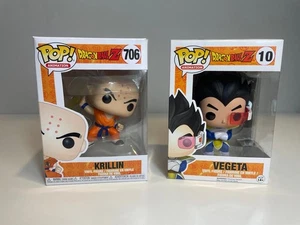 Dragon Ball Z Funko POP Krillin 706 & Vegeta 10 NEU - Bild 1 von 8