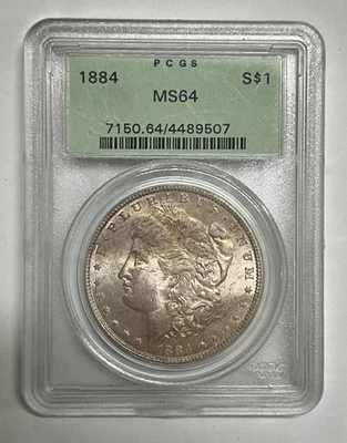 1884 Philadelphia Morgan Silver Dollar PCGS MS64 Older Holder Uncirculated - Image 1 of 4