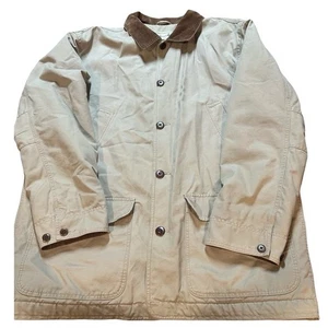 LLBean Herren XXL Tall Field Coat hellbraun Cordkragen gesteppt gefüttert Scheunenjacke - Bild 1 von 16