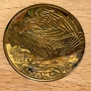 WELTKRIEG FRIEDENSMEDAILLE 1914 - 1918 SOGENANNTER DOLLAR - Bild 1 von 5