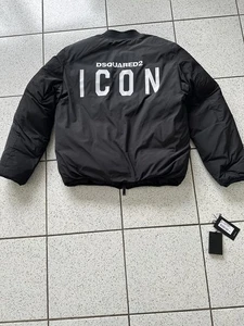 Dsquared2 Daunenjacke Herren Schwarz 100 % Original Größe 52 - L - Bild 1 von 7