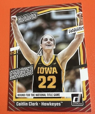 2024 Panini Caitlin Clark Collection RED BORDER Caitlin Clark ROOKIE CARD Iowa - Image 1 of 3