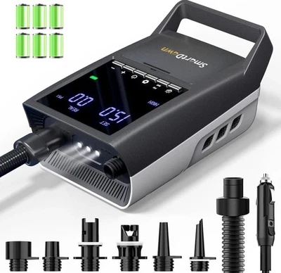 2025 SmartDawn Portable SUP Air Pumps Dual Stage Inflation Auto-Off rechargeable - Image 1 of 4