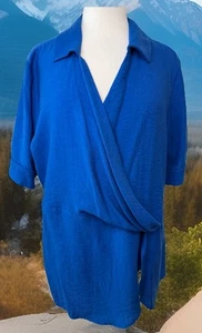 Alfani Woman’s Top Size XL Cobalt Sea Blue  - Picture 1 of 3