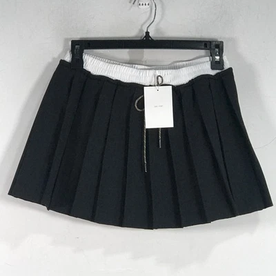 Oak And Fort Pleated Mini Skirt, Women's Size S - Black - Image 1 of 4