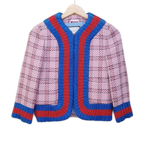 Giacca donna multi rosa chiaro rosso Gucci originale 427791 ZHM31