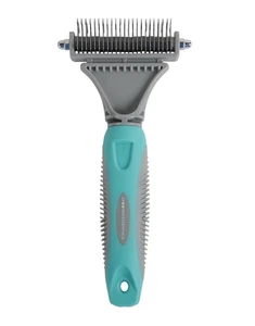 Groomer Essentials Double-Sided Deshedding Rake 12/23 Blades - Dog Brush - Picture 1 of 2