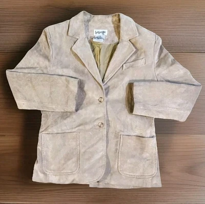 Women’s Bagatelle Vintage Suede Leather Jacket Size 10P Tan Classic Western Styl - Image 1 of 4