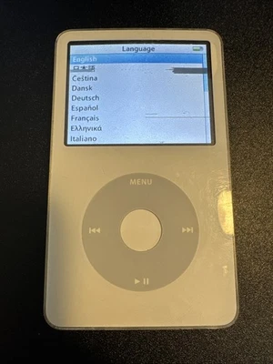 Apple iPod classic 5-го поколения белый (30 GB) слабый аккумулятор - см. фотографии - Изображение 1 из 4