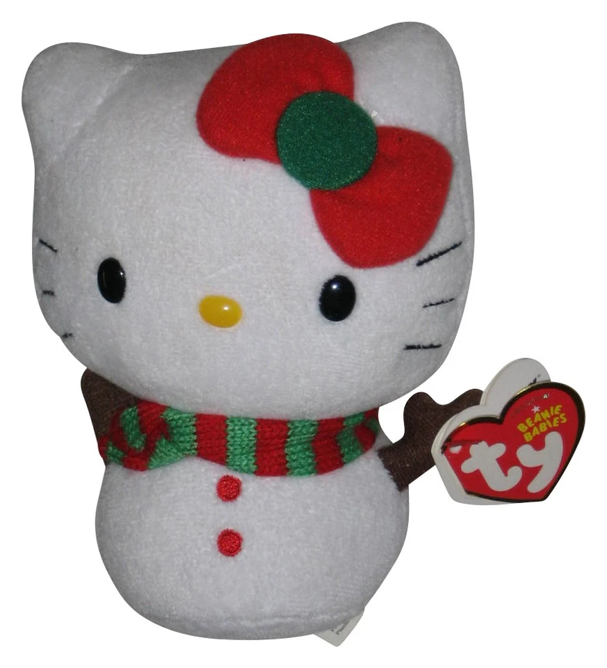 Juguete de peluche Hello Kitty muñeco de nieve gato (2013) Ty Beanie Babies Foto 1 de 1