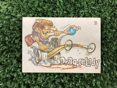 1969 Donruss Odd Rods #31 Drag-On-Lady Sticker Card Free Shipping! - Image 1 of 2