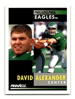 David Alexander 1991 Pinnacle #205 Philadelphia Eagles NM-MINT - Image 1 of 2