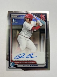 2024 Bowman Draft Ryan Campos 1st Chrome Auto CPA-RCA Cardinals Prospect - Picture 1 of 2