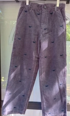 Kitestrings 男孩编织前裤鲸鱼图案 7 码 — 第 1/4 张图片