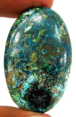 85.60 Ct Natural Blue Azurite Loose Gemstone Cabochon Wire Wrap Stone - 25514 - Image 1 of 2