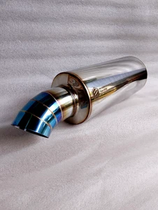 AXLE BACK EXHAUST 2INCH BLUE TURN DOWN TIP FD CUSTOM HONDA JAZZ/FIT GK 2013-2021 - Picture 1 of 10