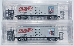 Pepsi-Cola. N Scale. 36' Wood Ice Reefer - 2 Pack. Micro-Trains Line. As New. - Picture 1 of 3