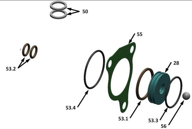 Rekluse Clutch Slave Cylinder Rebuild Kit #RMS-2303036 KTM — 第 1/1 张图片