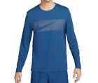 Nike Miler Flash Dri-Fit UV Long Sleeve Shirt, Men’s Large, Blue FB8552-476 NEW