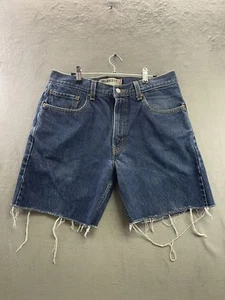 Levis Shorts Mens 33W Blue 550 Relaxed Fit Light Wash Denim Custom made - Picture 1 of 6