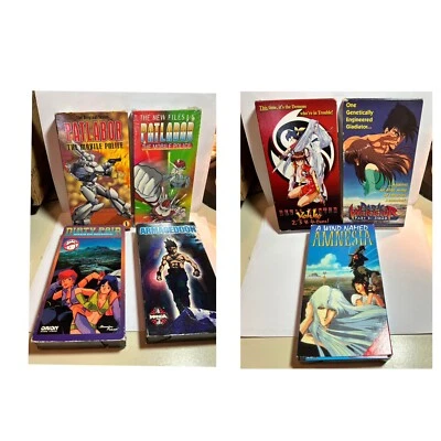 7 RARE Anime Manga 80s VHS Tapes Dirty Pair Patlabor Dark Warrior Devil Hunter + - Image 1 of 4