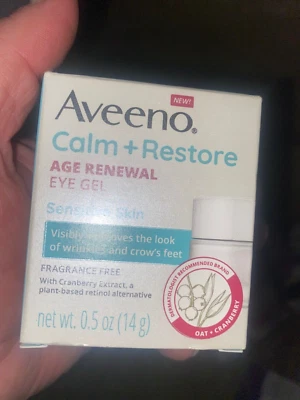 Gel de ojos Aveeno Calm + Restore Age Renewal para piel sensible. 0,5 OZ Foto 1 de 2