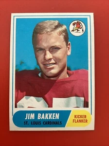 1968 Topps FB Football #8 Jim Bakken Cardinals NM/MT centered! - Picture 1 of 2