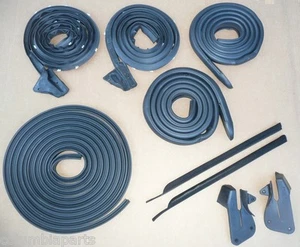 1970 Cuda Challenger Door Roof Trunk Lock Weatherstrip Seal E-body 9PC Rubber - Picture 1 of 2