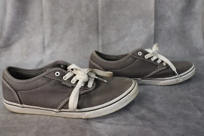  Zapato con cordones Vans gris juvenil talla 7,0 fuera de la pared para niños Foto 1 de 4