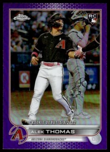 2022 Topps Chrome Update PURPLE REFRACTOR Alek Thomas Rookie #USC122 - Picture 1 of 2
