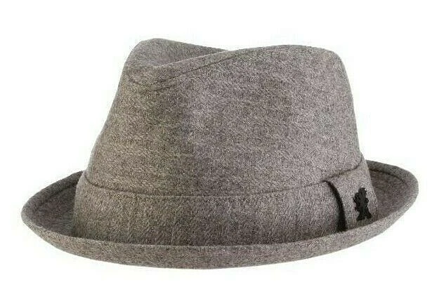 STACY ADAMS * MENS GREY PORK PIE HAT * L * NEW WOOL CRUSHABLE DRESS FEDORA SALE - Image 1 of 4