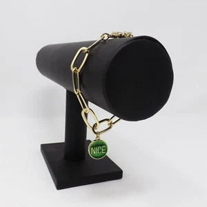 Holiday Time Naughty Nice Gold-tone Bracelet - New - Picture 1 of 4