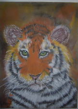 Zeichnung Gemälde Bild Pastellzeichnung Tiere Tiger  24 x 32 cm groß