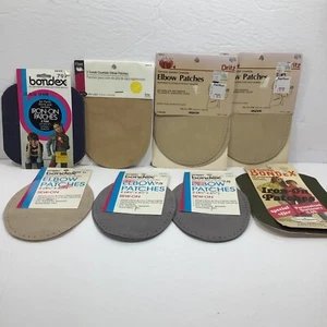 Dritz Bondex ELBOW PATCHES Vintage Lot of 8 Pkg's Suede other New Old Stock - Picture 1 of 6