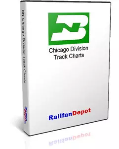 Gráfico de pistas de la división Burlington del norte de Chicago 1988 - PDF en CD - RailfanDepot - Imagen 1 de 3