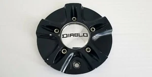 ONE DIABLO GLOSS BLACK CUSTOM WHEEL CENTER CAP  #NCD0003 USED 6" - Picture 1 of 8