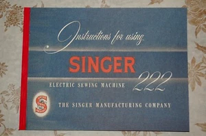 Große Deluxe-Edition Bedienungsanleitung, Singer Federgewicht 222 Nähmaschine - Bild 1 von 12
