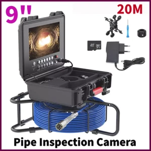 Pipe Inspection Camera HD Drain Sewer Camera 9" Monitor DVR Meter Counter 20M - Picture 1 of 23