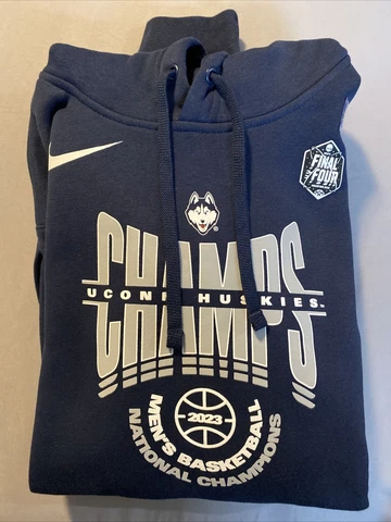 Uconn Huskies 2023 NCAA Men’s Basketball Champions Nike Locker Room Hoodie Large Cover