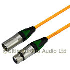 Microphone Mic Lead Van Damme Green Boot Male Female Neutrik NS XLR Patch Cable