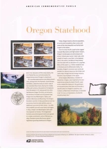#832 42c Oregon Statehood #4376 USPS Commemorative Stamp Panel - Picture 1 of 1