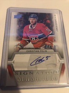 2019-20 Upper Deck Signature Sensations Christian Folin #SS-CF Auto