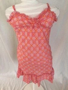 Girls SGT Fletcher Dress Size 6 White, Orange, Pink Adjustable Strap 100% Cotton - Picture 1 of 8