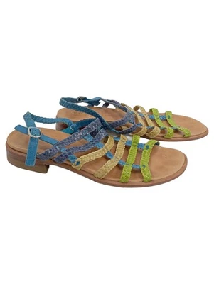 VABEENE Damen Sandalen Mehrfarbig Gr. 38 Bohemian Riemchensandalen - Bild 1 von 4