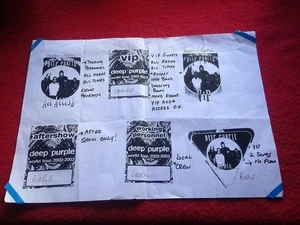 DEEP PURPLE BACKSTAGE PASS POSTER 2002 TOUR FREE POSTAGE - Imagen 1 de 1