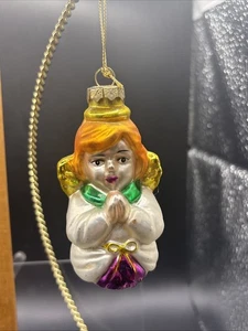 Vintage Mercury Glass Praying Angel Christmas Ornament - Picture 1 of 5