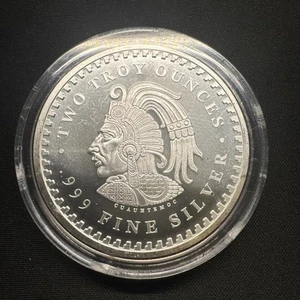 Golden State Mint 2 oz. Aztec Calendar Silver Round with capsule  - Picture 1 of 2