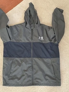 Under Armour Jacke Herren Nylon Hoodie Full Zip Colorblock gefüttert L - Bild 1 von 4
