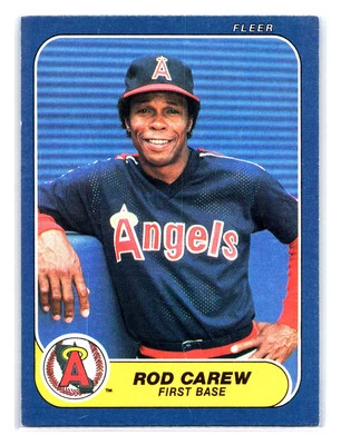 Rod Carew 1986 Fleer #151 California Angels - Image 1 of 2